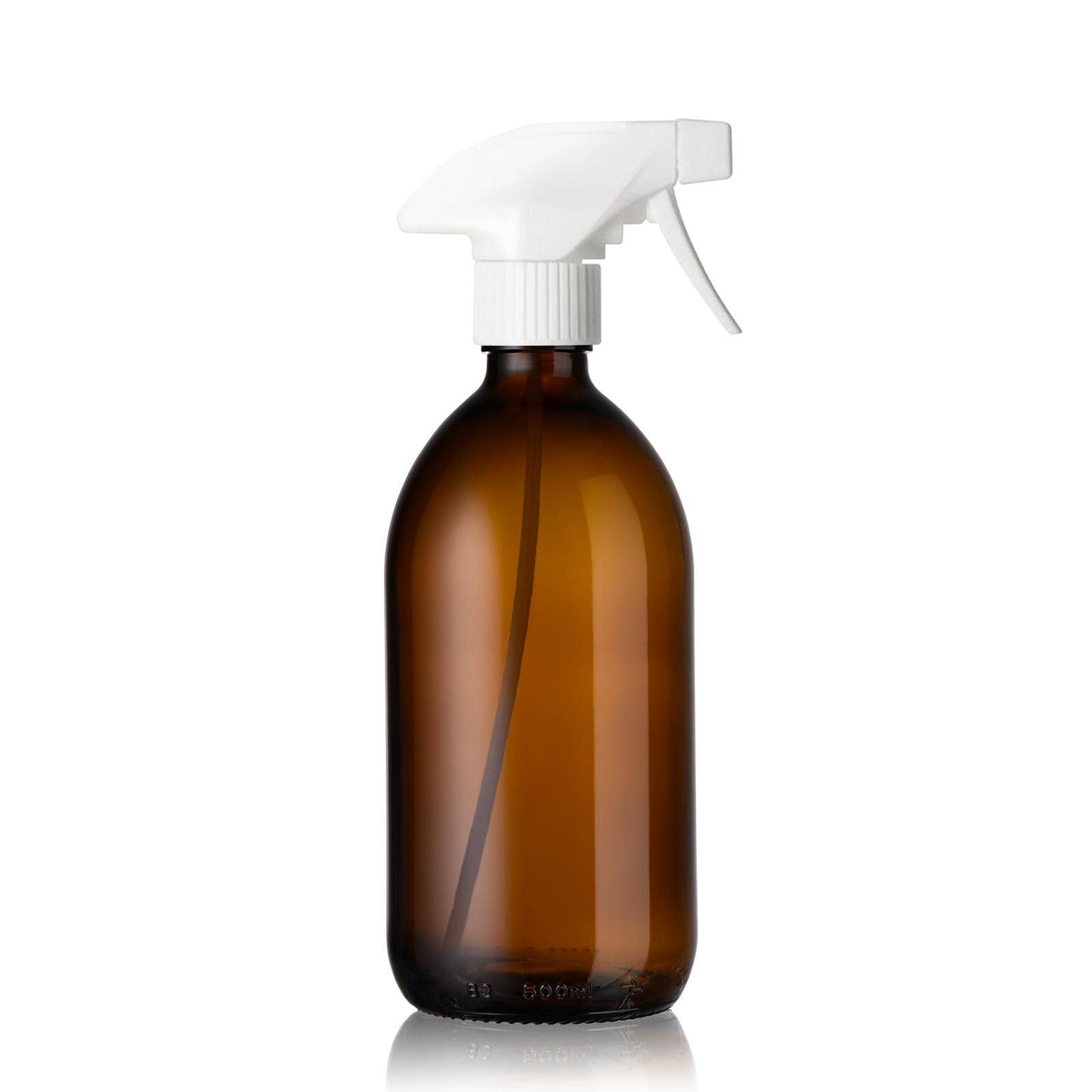 Refillable amber glass spray bottle