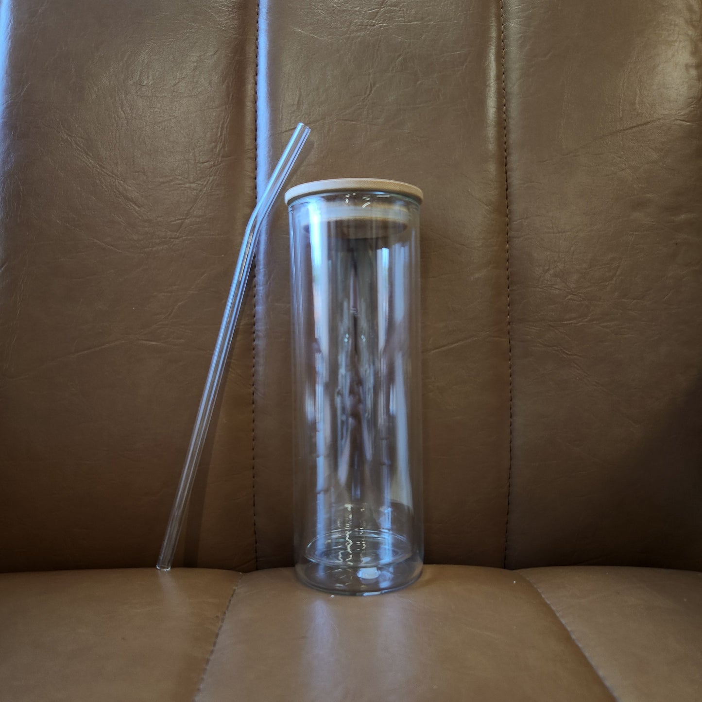 Double wall glass tumbler