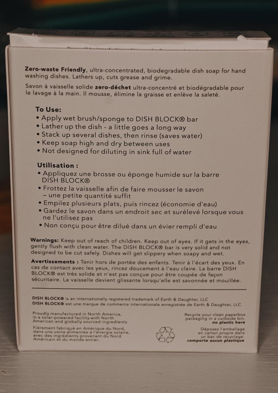 DISH BLOCK® Solid Dishwashing Soap