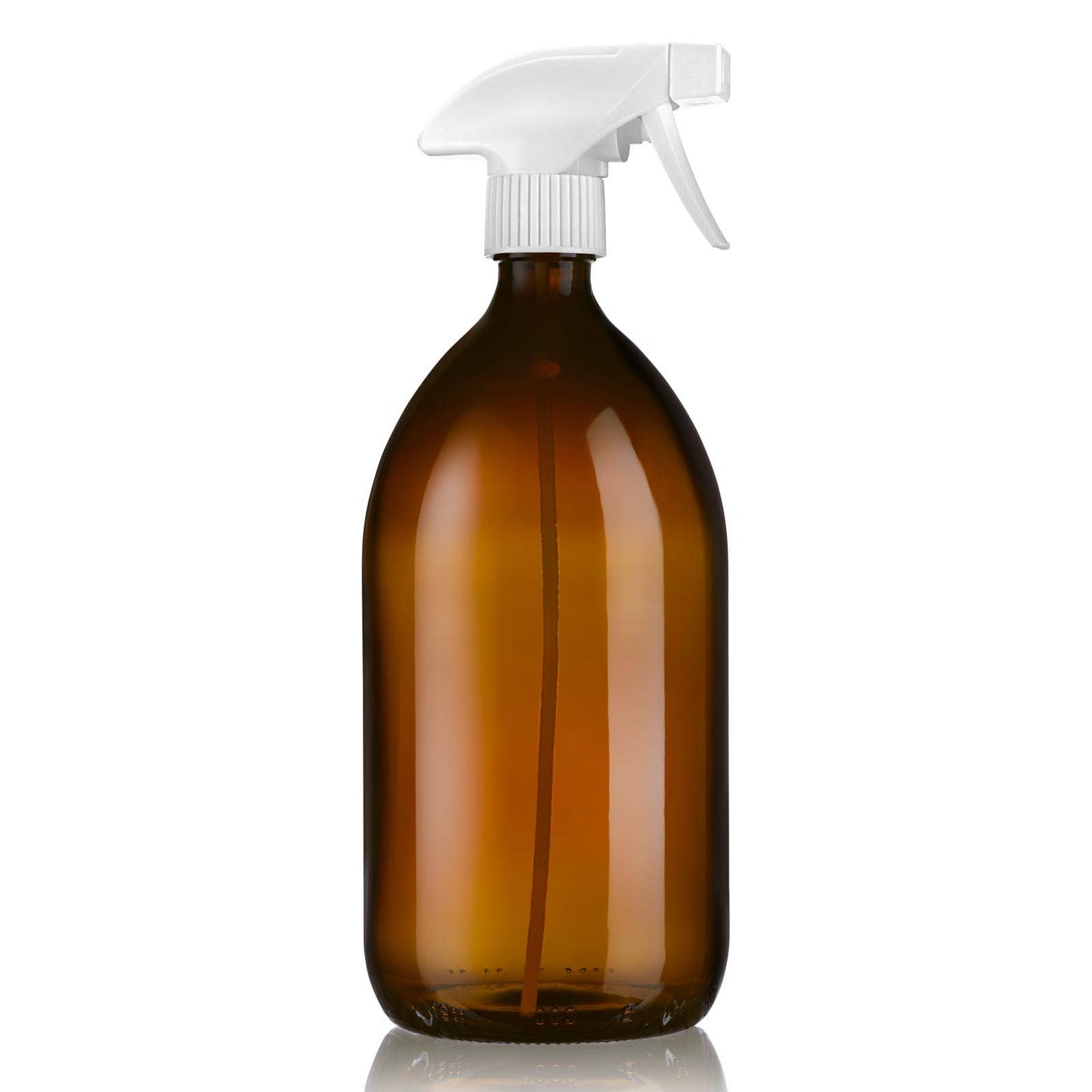 Refillable amber glass spray bottle