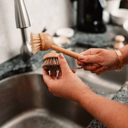 Bamboo Long Handle Dish Brush