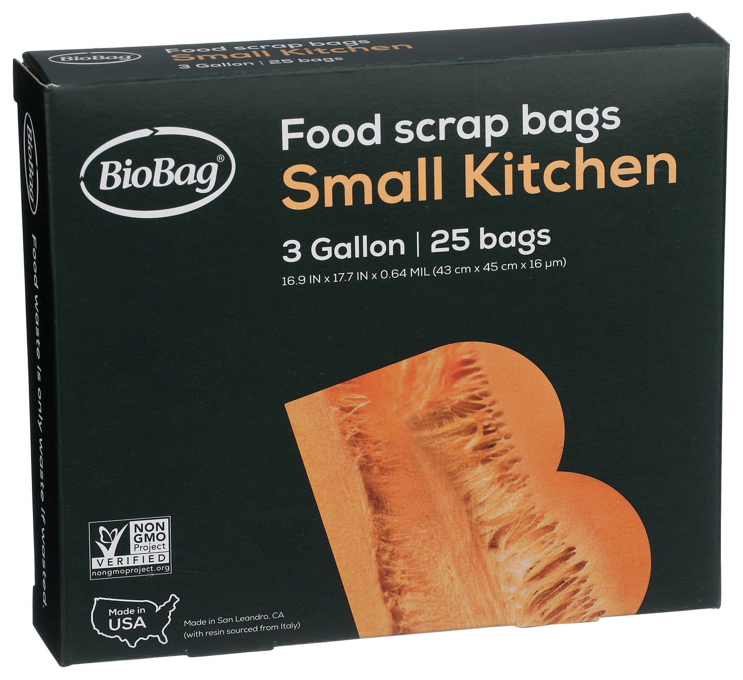 BioBag 100% Compostable 3-Gallon Food Waste Bag