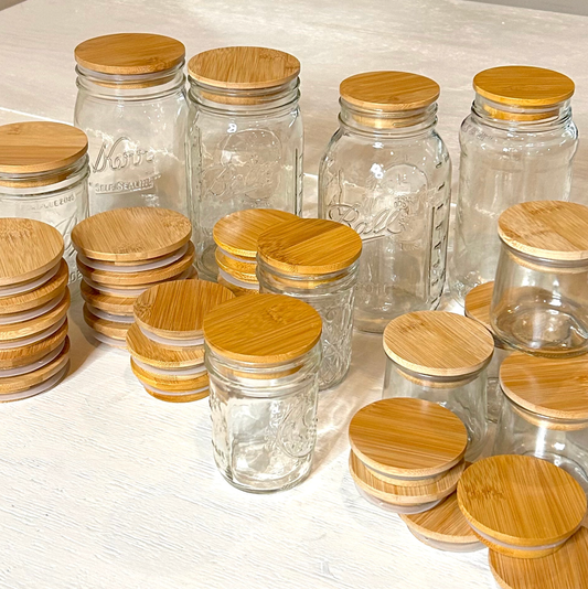 Bamboo Mason Jar Lid