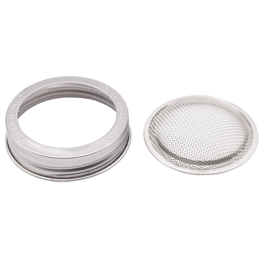 Curved Rust Proof Sprouting Lid and Band for Mason Jars