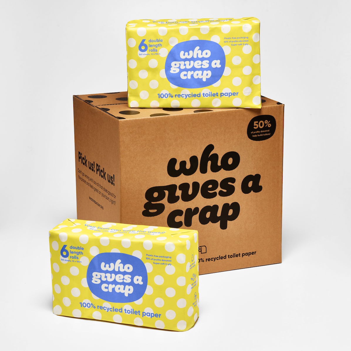 100% Recycled Toilet Paper WGAC