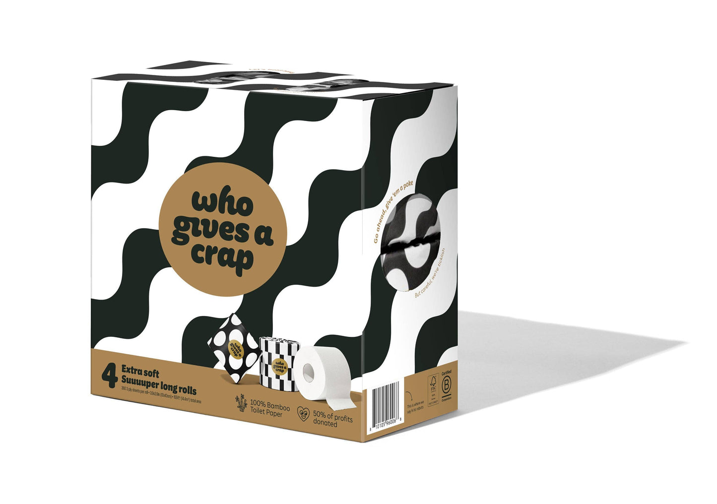 Premium 100% Bamboo Toilet Paper - 4 pack