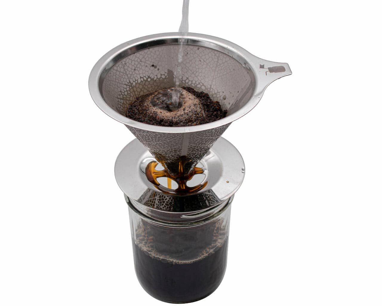 Stainless Steel Pour Over Drip Coffee Filter for Mason Jars