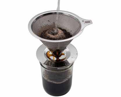 Stainless Steel Pour Over Drip Coffee Filter for Mason Jars