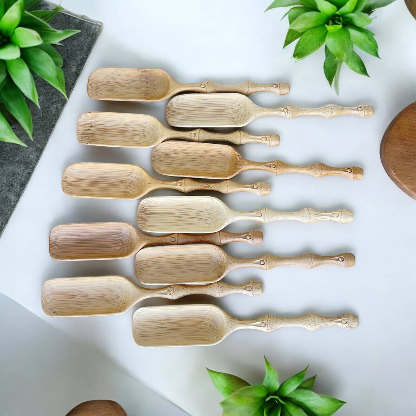 Hand Carved Bamboo Scoop