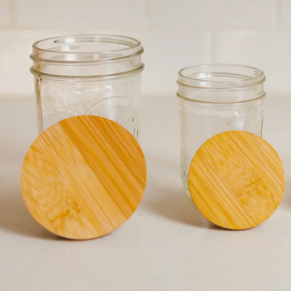 Bamboo Mason Jar Lid
