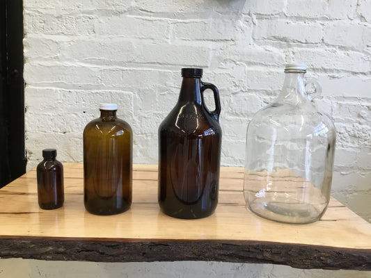 Glass screw top containers
