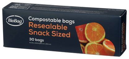 BioBag 100% Compostable Resealable Snack Bags