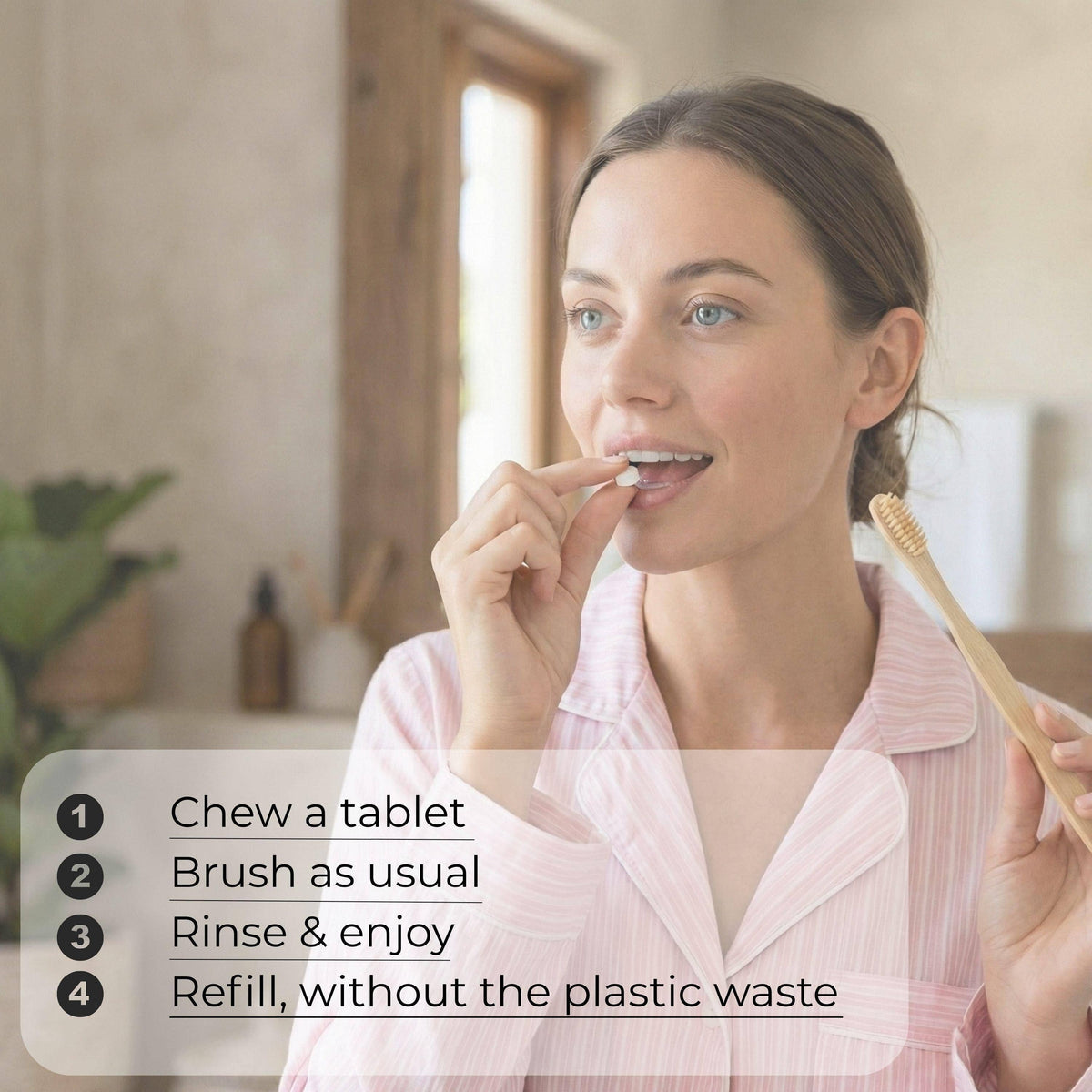 Fluoride Yuzu Mint Toothpaste Tablets