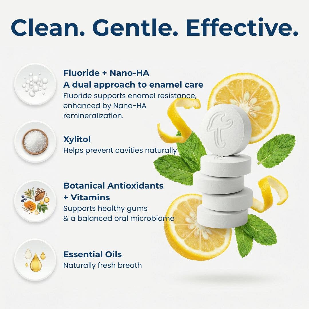 Fluoride Yuzu Mint Toothpaste Tablets