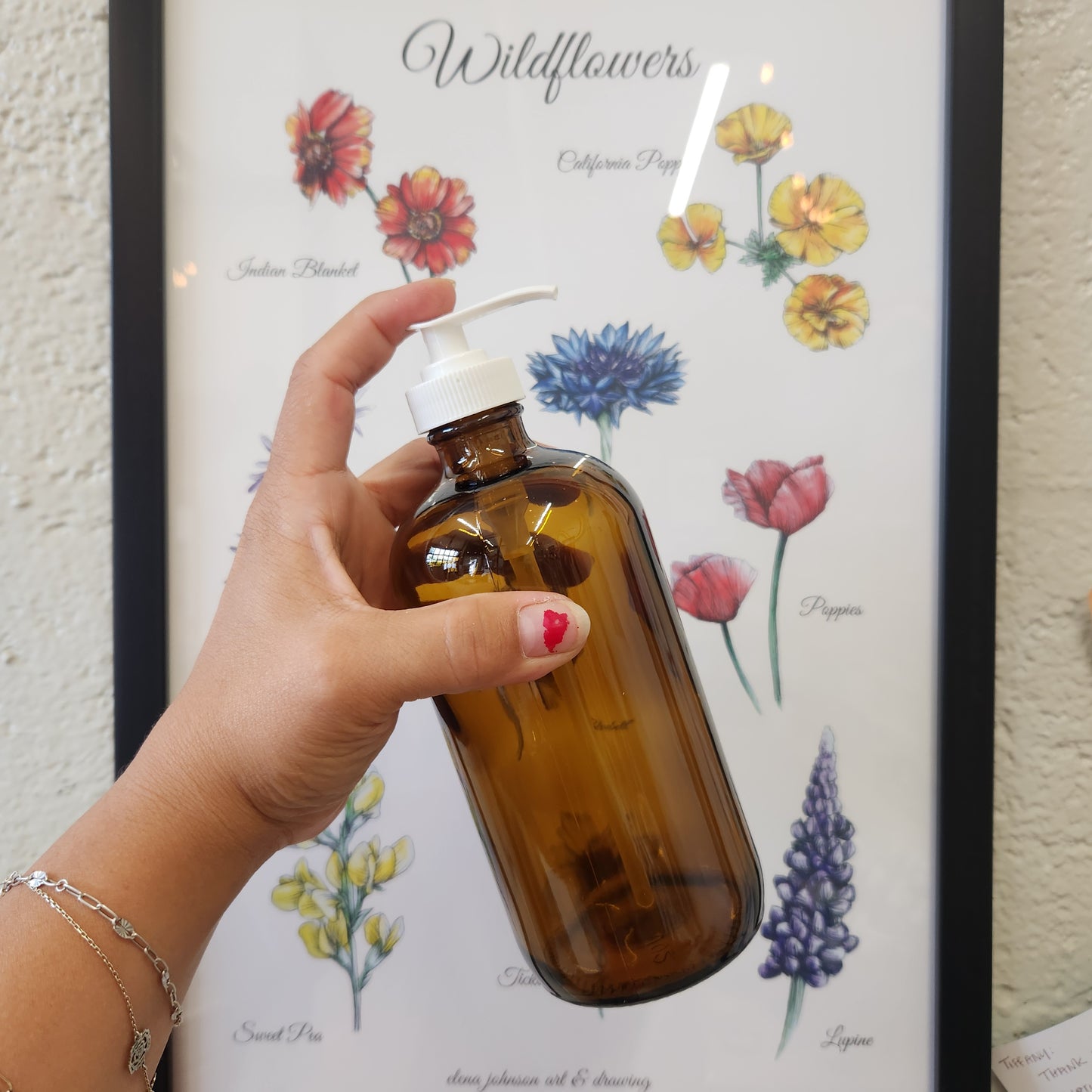 Glass Pump bottle