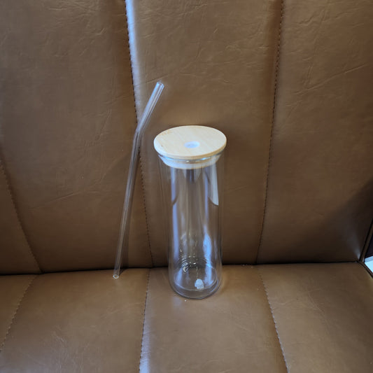 Double wall glass tumbler